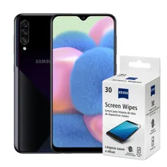 Smartphone Samsung Galaxy A30s 64GB + 30 Lenços de limpeza | R$998