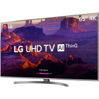 Smart TV LED LG 65" 65UK6530 Ultra HD 4k com Conversor Digital 4 HDMI 2 USB Wi-Fi Webos 4.0 Dts Virtual X 60Hz Inteligencia Artificial