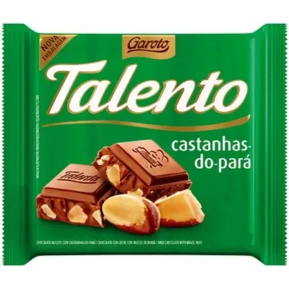 [6unid.] Chocolate Talento Castanhas do Pará Garoto- 90g