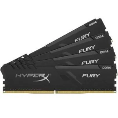 Memória HyperX Fury, 16GB (4x4GB), 2666MHz, DDR4, CL16, Preto | R$555