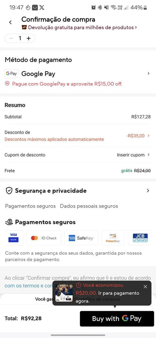 Imagem na descrição da promoção