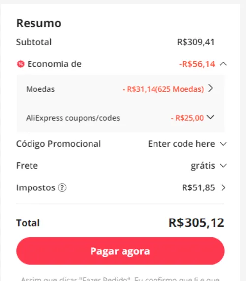 Imagem na descrição da promoção