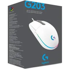 Mouse Gamer Logitech G203 RGB Lightsync, 6 Botões, 8000 DPI | R$ 100