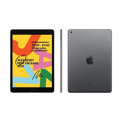 [AME R$ 2419 ] iPad 10,2" 7ª geração Apple (Wi-Fi) 32GB Cinza-espacial