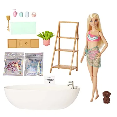 Barbie Fashion & Beauty Boneca e banheira Banho de Confete