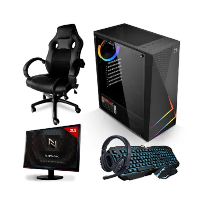 PC Gamer Completo Neologic, Nli83469, AMD Ryzen 5, 5600g, 16GB, Radeon Vega 7 Integrado, SSD 120GB, M.2 500w, 80 Plus + Cadeira