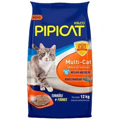 Areia Pipicat Multi-cat para Gatos 12kg - Laranja