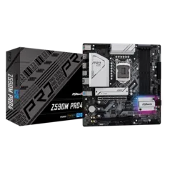 Placa Mãe ASRock Z590M Pro4, Chipset Intel Z590, Socket 1200, Micro ATX, DDR4 R$1659