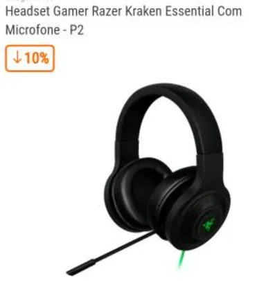Headset Gamer Razer Kraken Essential Com Microfone - P2 - R$ 270