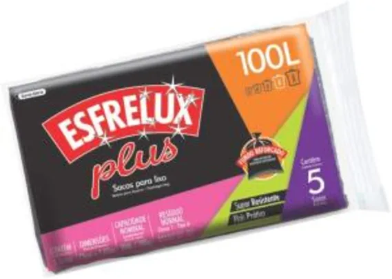 [PRIME] Sacos Para Lixo Esfrelux Plus 100L | R$4,01