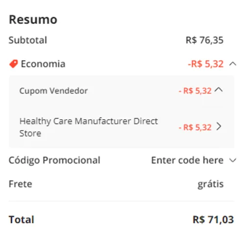 Imagem na descrição da promoção