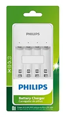 Carregador Philips de pilha recarregável AA e AAA via Micro-USB SCB3400NB/59