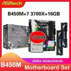 Ryzen 7 3700x + b450m stell legends + 16gb de ram 2666mhz | R$2246