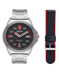 Relógio masculino MBSS1427 prateado + pulseira | Orient