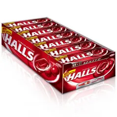 Drops Halls Cereja Lyptus c/ 21 unidades - Adams R$ 1