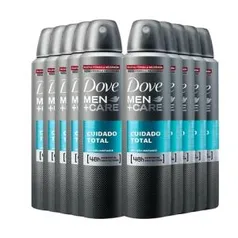 [R$ 7,11 Cada] Antitranspirante Aerosol Dove Men Cuidado Total 150ml - 10Un