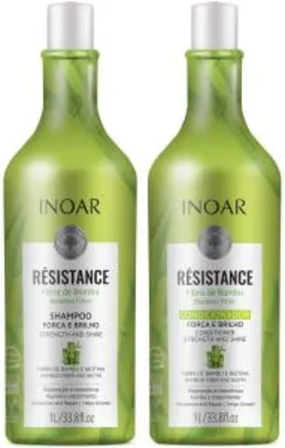 Inoar Kit Resistance Fibra De Bambu - Shampoo E Condicionador 1000ml | R$42