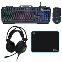 Kit Periféricos Gamer CRUSADER FORTREK | R$301