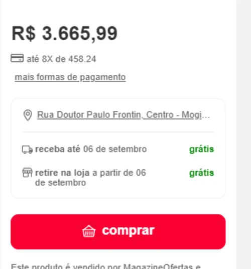 Imagem na descrição da promoção