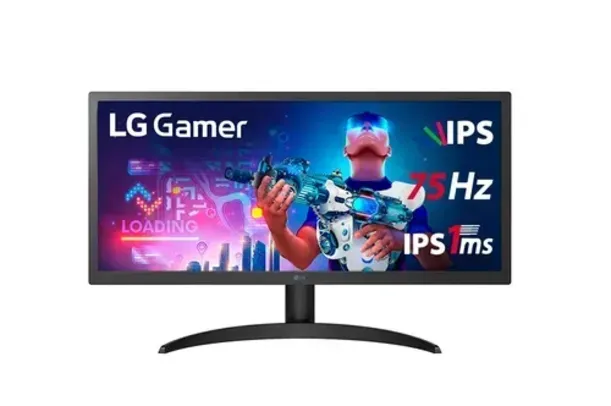 Monitor LG 26WQ500-B 1ms DAS UltraWide™ - 26" IPS Full HD 21:9 com AMD FreeSync™