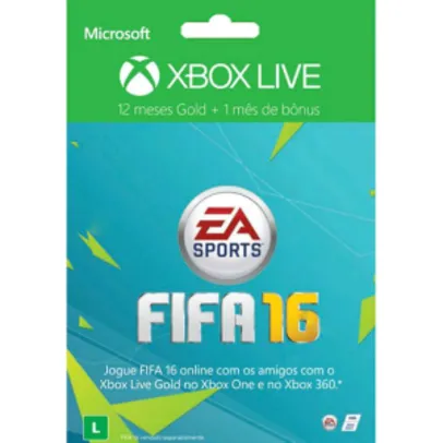 [Walmart] Xbox Live Gold 12 Meses FIFA 16 + 1 Mês de EA Access por R$ 150