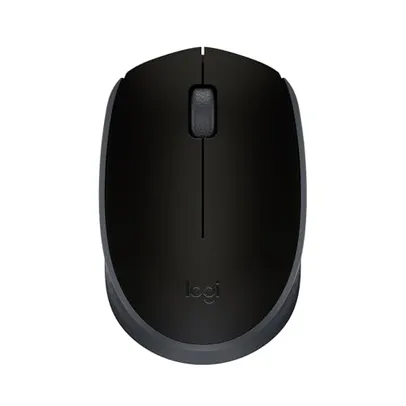 Mouse sem fio Logitech M170 com Design Ambidestro Compacto, Conexão USB e Pilha Inclusa - Preto