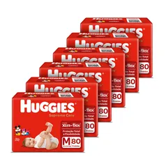 Kit de Fraldas Huggies Hiper Supreme Care M - 480 Unidades