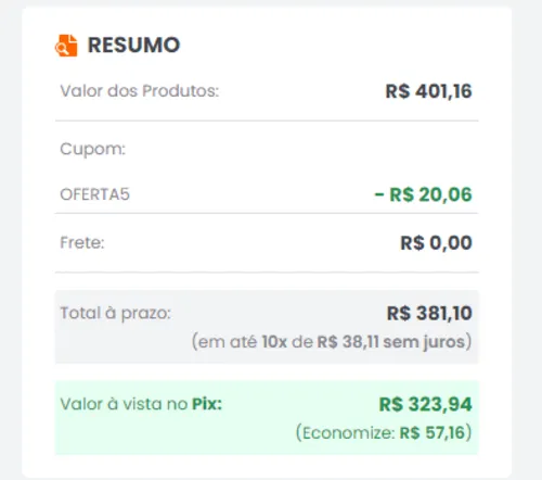 Imagem na descrição da promoção