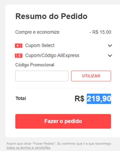 Imagem na descrição da promoção