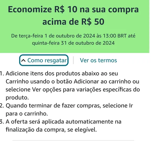 Imagem na descrição da promoção