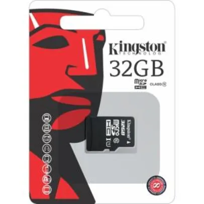 Cartão de Memória Kingston Canvas Select MicroSD 32GB Classe 10 com Adaptador SDCS/32GB