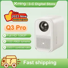 (Envio do Brasil) Projetor Formovie Xming Q3 Pro 500CVIA  Full HD 1920*1080P com 1100 ANSI Lumens, Casa Inteligente