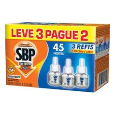 9 Refis Inseticida Elétrico SBP Noites Tranquilas 35ml | R$ 4,45 cada | R$ 40