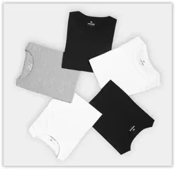 Kit Camiseta Hering C/ 5 Peças Feminina