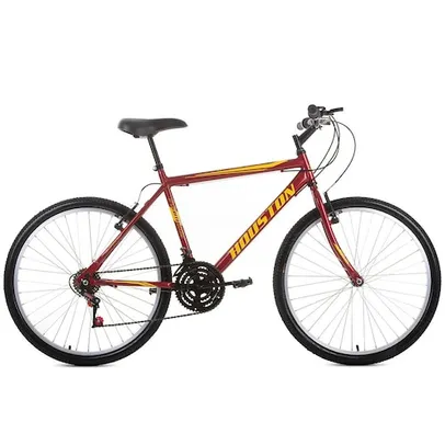 Bicicleta Aro 26 Houston Foxer Hammer 21 Marchas e Freio V-Brake - Vermelha