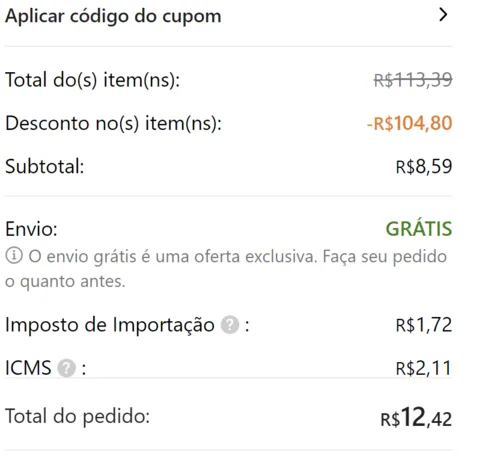 Imagem na descrição da promoção