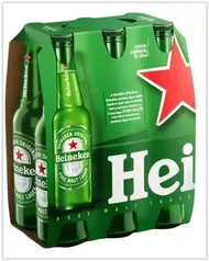 Cerveja Heineken Premium Puro Malte Lager - Pilsen 6 Garrafas Long Neck 330ml