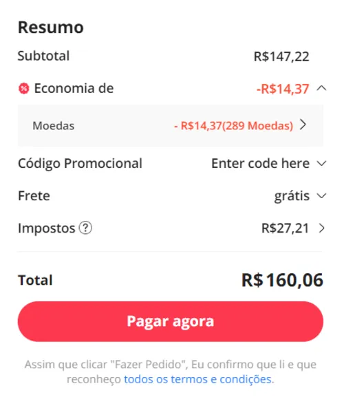 Imagem na descrição da promoção