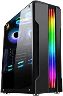 Gabinete Gamer 1STPLAYER R3-A, Mid Tower, RGB, Vidro Temperado, ATX, Black, Sem Fonte, Sem fan