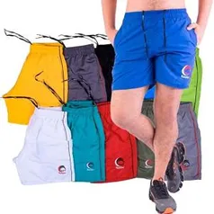 Kit 5 Bermudas Masculinas Esporte Casual Adulto Microfibra De Tactel | R$ 85