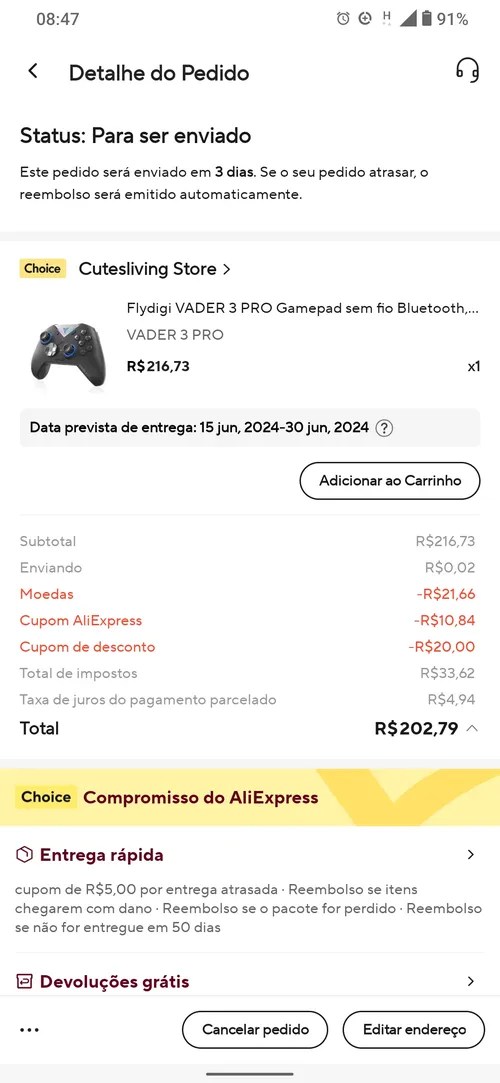 Imagem na descrição da promoção