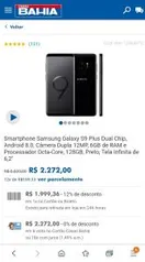 Samsung Galaxy s9 plus + 40.000 pontos Tudo Azul por $ 1.999,36.