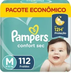 Fralda Pampers Confort Sec M 112 Un