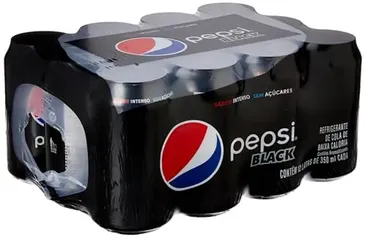 [REGIONAL] [REC] Refrigerante Pepsi Zero BLACK, Lata 350Ml Pack (12 Unidades)