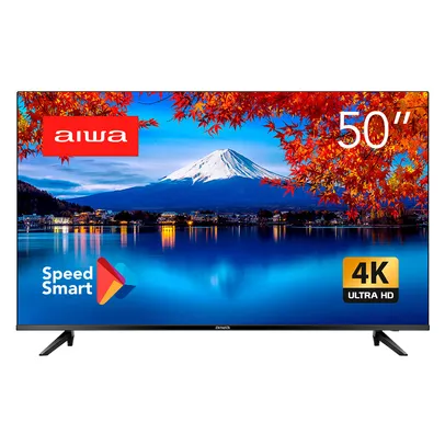 Smart TV Aiwa 50 Polegadas 4K UHD LED HDR10 Dolby Audio AWS-TV-50-BL-01