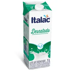 10 Leite Desnatado Italac Caixa 1L