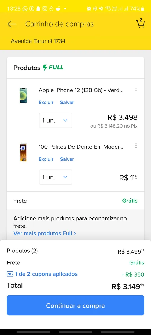 Imagem na descrição da promoção