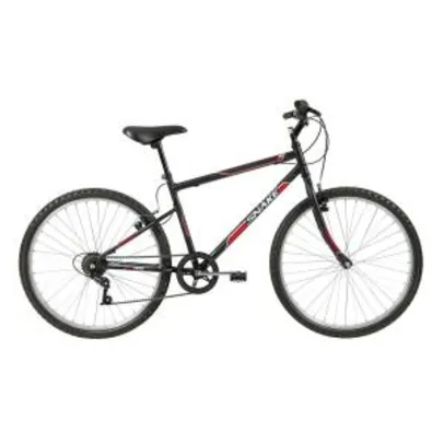 Bicicleta Aro 26 Caloi Snake com 7 Marchas – Preta R$ 276