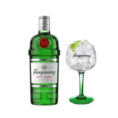 Combo Gin Tanqueray London Dry 750ml + 1 Taça Tanqueray Importada