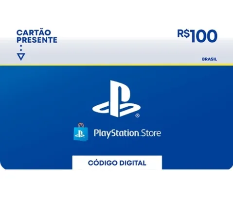 [App] Gift Card Digital Playstation Store R$ 100 | R$60